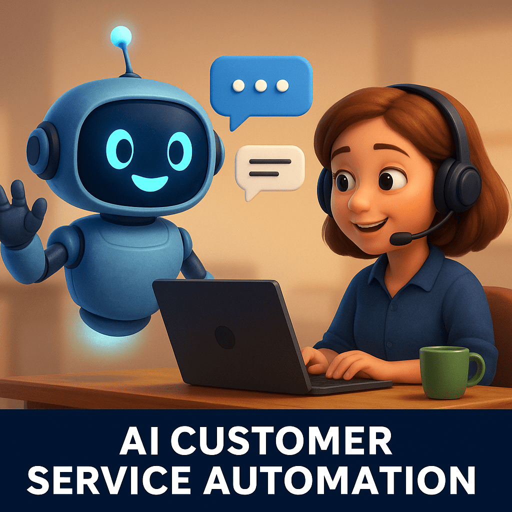 Rebrand Arts_AI Customer Service Automation illustration